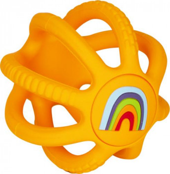 Silikon-Greifball Regenbogen -Baby Glück-