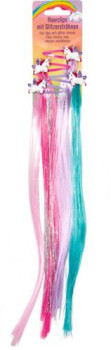 Haarclips mit Glitzerstähnen  -Einhorn-