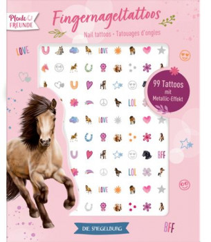 Fingernageltatoos Pferdefreunde