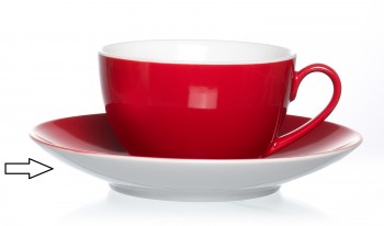 Flirt Untertasse für Cappuccinotasse rot