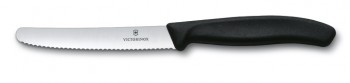 Tomatenmesser Wellenschliff 11cm schwarz